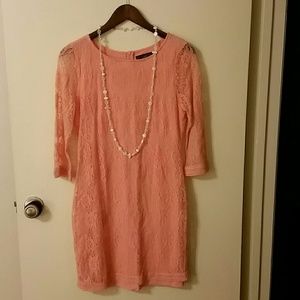Salmon Lace Dress
